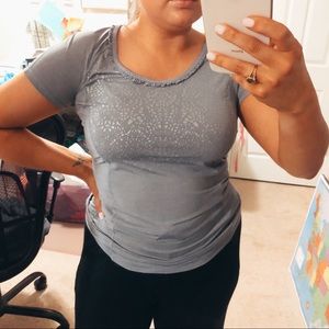 Lululemon Grey Printed Short Sleeve Athletic Top 4